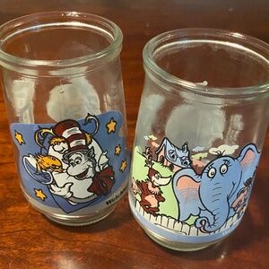 Collectible Welch's Jelly jars featuring Dr Seuss two